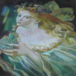 "Butterfly Fairy" by Sophie Anderson Recreated by Shirley Lehner-Rhoades